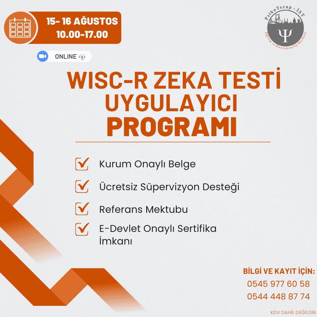 WISC-R ZEKA TESTİ UYGULAYICI PROGRAMI